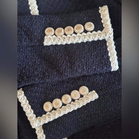 NEW Veronica Beard Mabel Collarless Tweed Jacket Blazer in Navy | size 2 - Picture 12 of 15